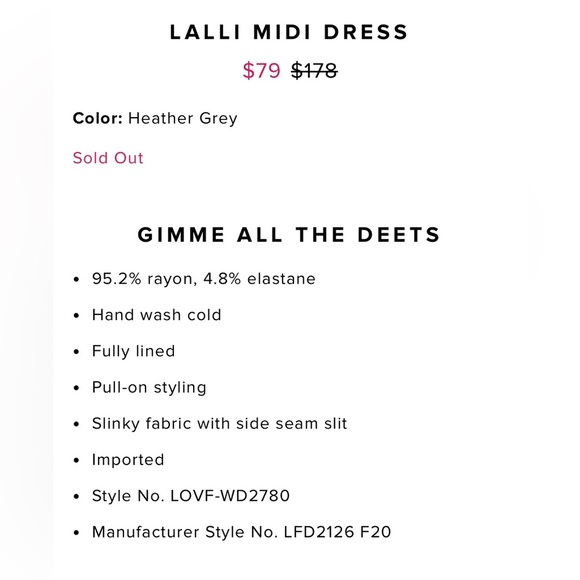 LOVERS + FRIENDS Grey Long Sleeve Bodycon Women’s Dress with Slit Size Small - Picture 15 of 15